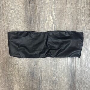 Free People Black Sleeveless Fitted Crop Top